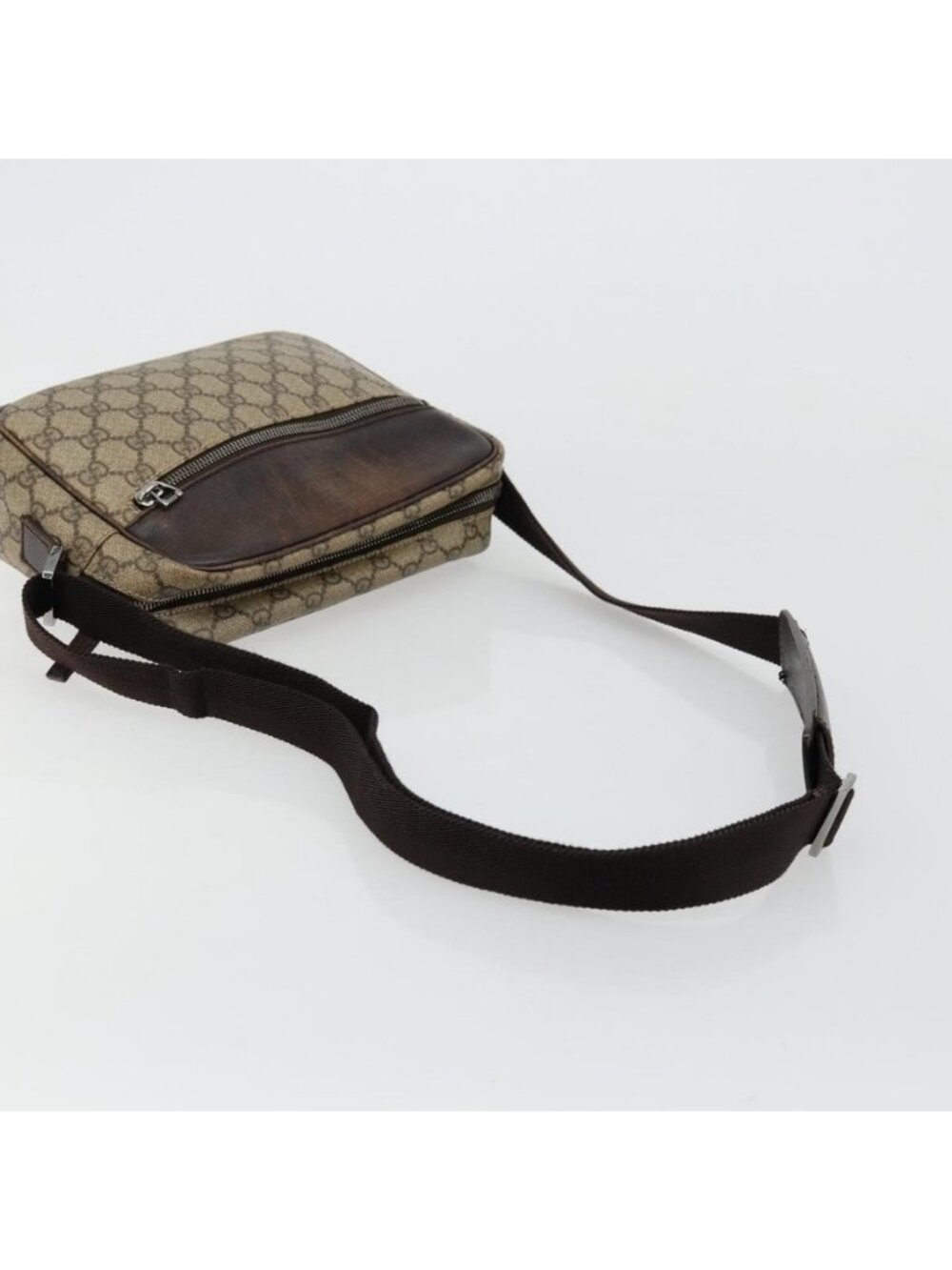 Authentic GUCCI GG Supreme Shoulder Bag PVC Beige Silver 114291 - Picture 14 of 16